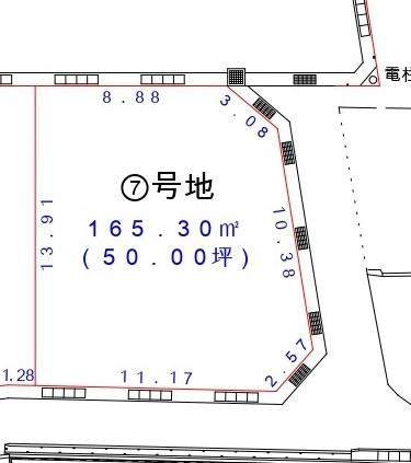 三方角地の南向き♪論田町の新規分譲地⑦号地