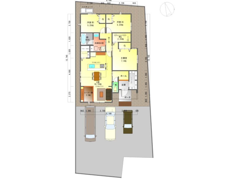 沖洲　ZEH水準省エネ適合新築平屋住宅　3ＬＤＫ＋SC+WIC
